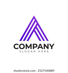 modelo premium de letra de vetor a logotipo