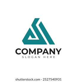 modelo premium de letra de vetor a logotipo