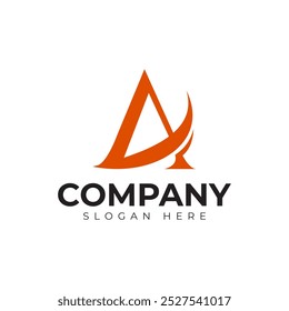 modelo premium de letra de vetor a logotipo