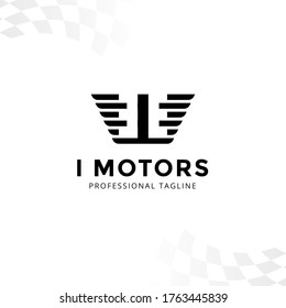 Vektor Letter i Logo-Vorlagen einzeln auf weißem Hintergrund. Modernes Wing Design. 