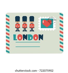 vector letter from London with love