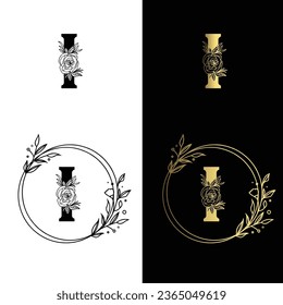 Letra vectorial un logotipo de lujo
