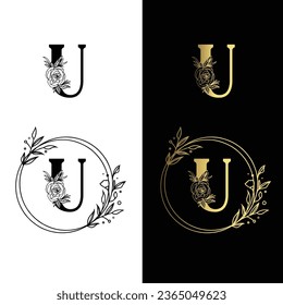 Letra vectorial un logotipo de lujo