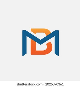 Diseño del logotipo de la letra del vector M B