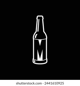 Vector letter M bottle logo design template inspiration, vector illustration.