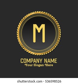 Vector Letter M Business Luxury Logo template Calligraphy template