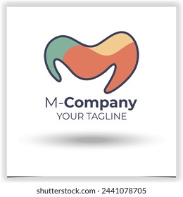 Vector letter m creative company logo template