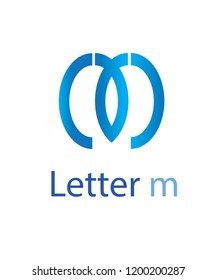 Vector Letter m Logo Design Template Icon
