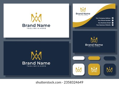 carta vectorial MA swoosh vector logo abstracto simple
