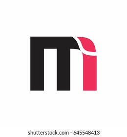  vector of letter mi design logo