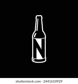 Vector letter N bottle logo design template inspiration, vector illustration.