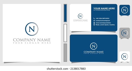 Vector Letter N Circle style with Branding designs template Graphic Design icon symbol for Business