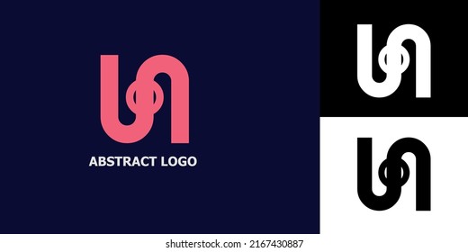 Letra vectorial N Icono geométrico Sencillo Resumen Moderno Logo Empresarial Diseño rosa