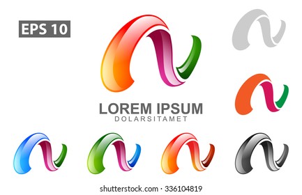 vector letter N logo