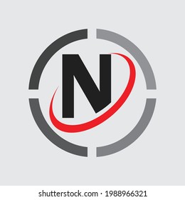 vector of letter N logo illustration design template