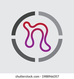vector of letter N logo illustration design template