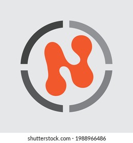 plantilla de diseño de ilustración del logotipo de vector de letra N