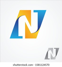 Vector letter N monogram symbol design minimalist. N letter for your best business symbol. Vector illustration EPS.8 EPS.10
