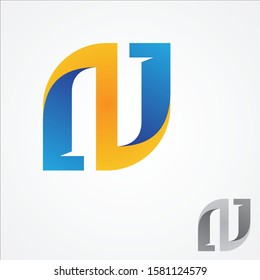 Vector letter N monogram symbol design minimalist. N letter for your best business symbol. Vector illustration EPS.8 EPS.10