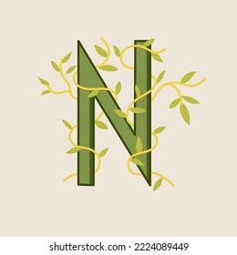 Vector letter N for nature logo for business and company.