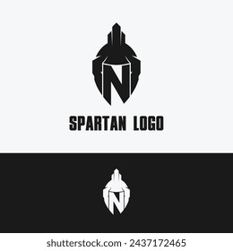 Vector letter N spartan logo design template inspiration, vector illustration.