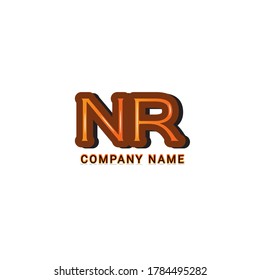 Vector Letter NR uppercase minimalist art monogram. Creative Maze vector linear for Title, Header, Lettering, Logo. 3D Line art style on white background. Modern Design.