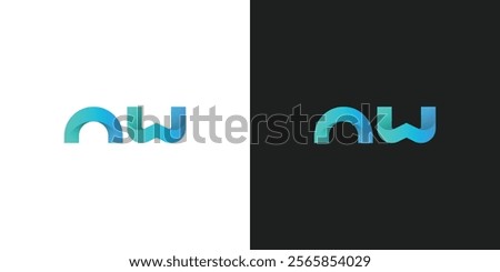 Vector Letter NW Logo Design
