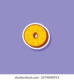 Vector letter O cheese logo design template inspiration, vector illustration.