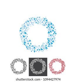 Vector Letter O Circle Alphabet Typo Font Geometric Triangle Pyramid Pattern Logo Icon Brand Symbol Shape Object Element Professional Corporate Identity Modern Business