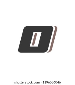 Vector letter O. Digital style symbol design. Font element. Alphabet logo. Monogram template.