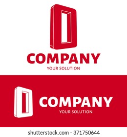 Vector letter O logo. Brand logo O for the company in the form of 3D letters. Red style.