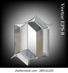 Letra vectorial o del alfabeto gótico metálico. Colección de tipos de letra de metal en mayúsculas 8