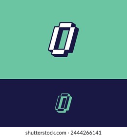 Vector letter O pixel logo design template inspiration, vector illustration.