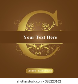 Vector of Letter in the old vintage style. ABC concept type as logo. Typography design