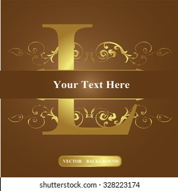 Vector of Letter in the old vintage style. ABC concept type as logo. Typography design