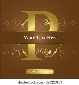 Vector of Letter in the old vintage style. ABC concept type as logo. Typography design