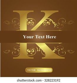 Vector of Letter in the old vintage style. ABC concept type as logo. Typography design
