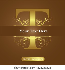 Vector of Letter in the old vintage style. ABC concept type as logo. Typography design