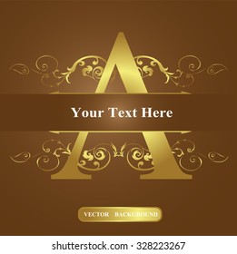 Vector of Letter in the old vintage style. ABC concept type as logo. Typography design