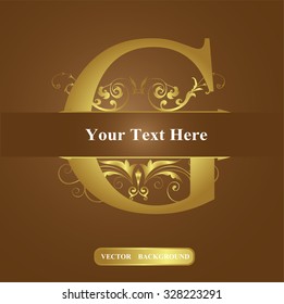 Vector of Letter in the old vintage style. ABC concept type as logo. Typography design