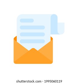 vector letter on computer monitor The concept of e-mail communication