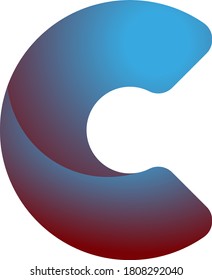Vektorbrief С einzeln auf Hintergrund