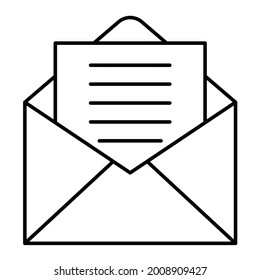 Vector Letter Outline Icon Design
