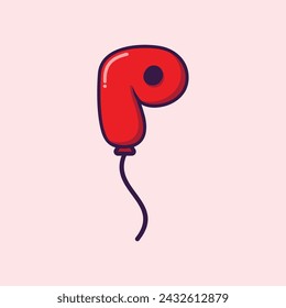 Vector letter P balloon logo design template inspiration, vector illustration.