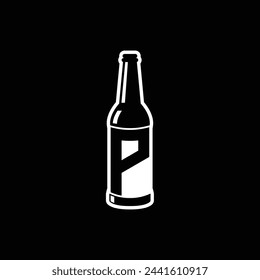 Vector letter P bottle logo design template inspiration, vector illustration.