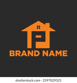 Vector letter P home logo design template inspiration, vector illustration.