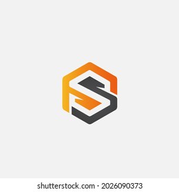 Logo de la letra del vector P S