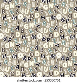 Vector letter pattern in brown tones