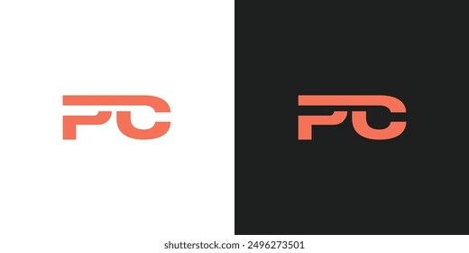 Vector Letter PC Logo Design