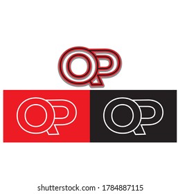 Vector Letter PQ hochauflösendes minimalistisches Art Monogramm. Kreative Maze, Vektorlinear für Titel, Kopfzeile, Schrift, Logo. 3D Line Art-Stil auf weißem Hintergrund. Modernes Design.